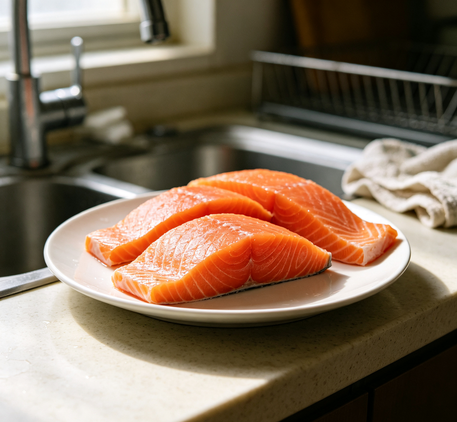 Crisp-skin salmon fillets