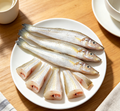 Silvery whole fish with a clean, glossy sheen